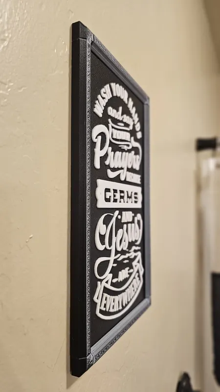 Decorative Craft Sign - 3D printed home decor sign
